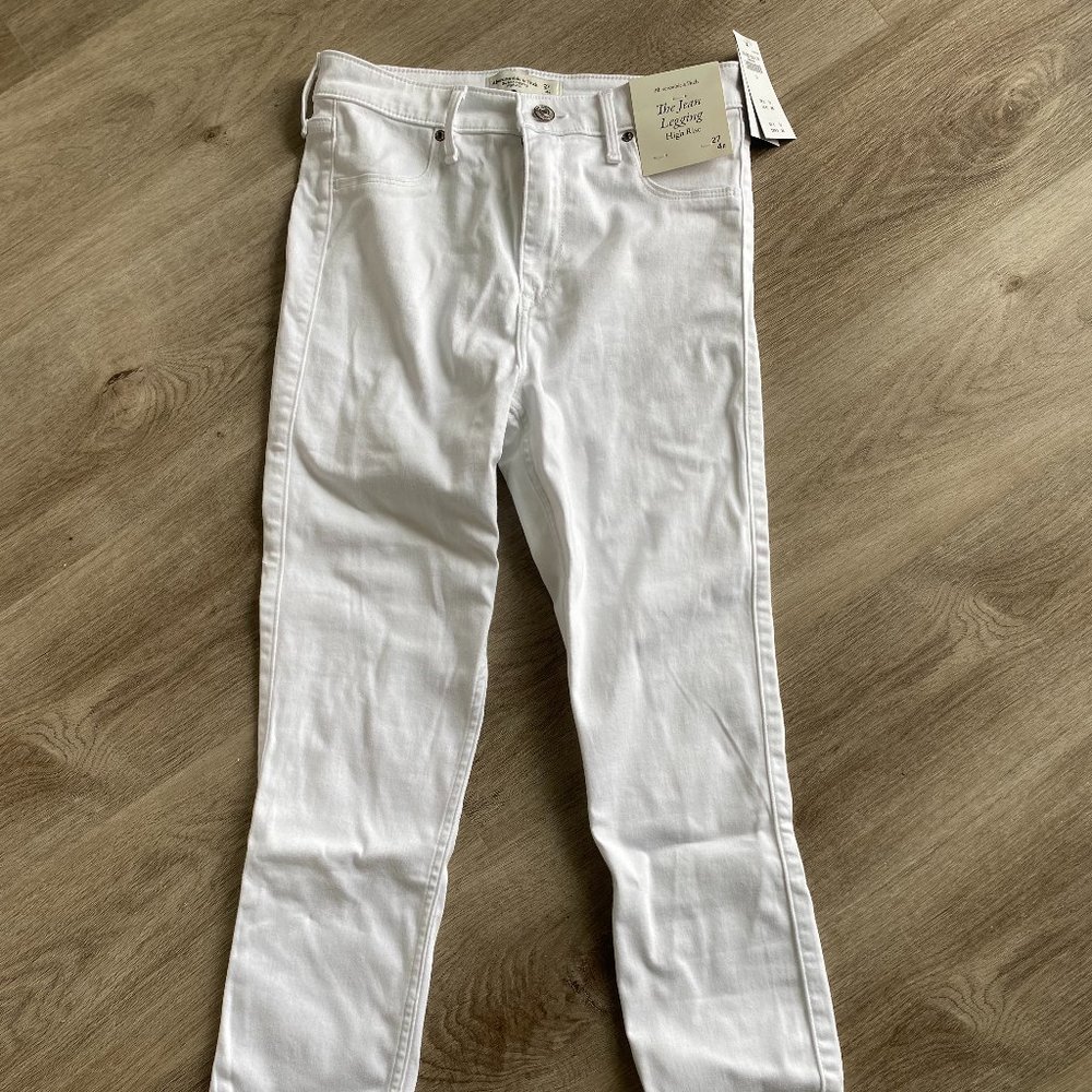 White Jean Legging High Rise *Abercrombie*